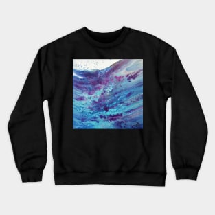 Waves Acrylic Flow Painting Crewneck Sweatshirt